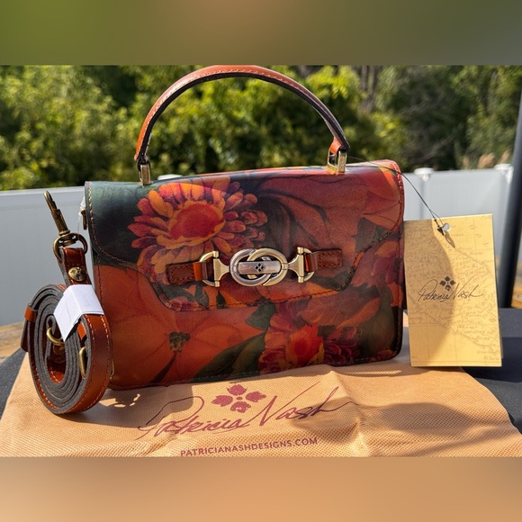 Patricia Nash Handbags - NWT Patricia Nash Porcili Vibrant Floral leather Top handle bag &crossbody strap